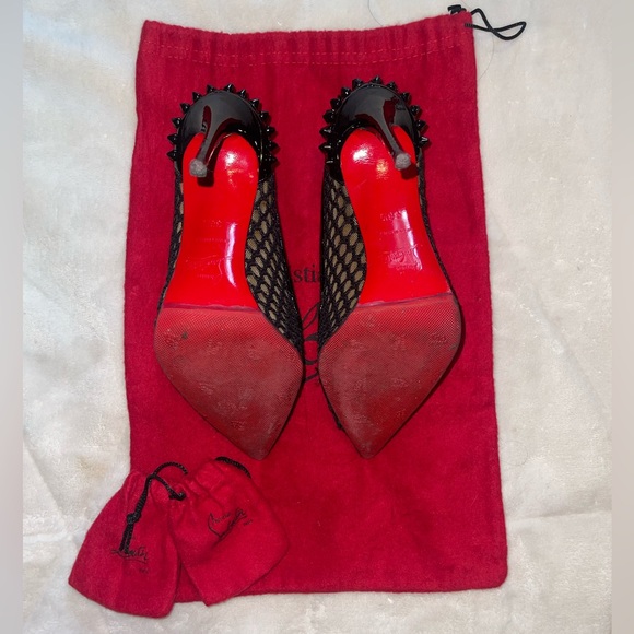 Authentic Christian Louboutin Black Patent/Knot Heel - Picture 5 of 8